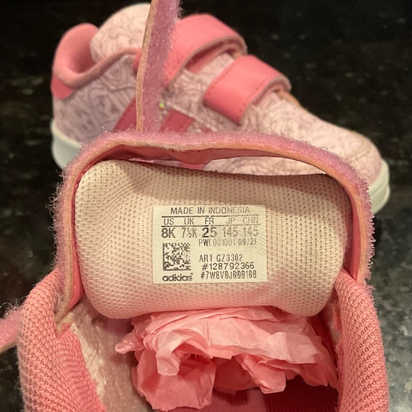 Adidas Girls' Toddler x Disney Princess Breaknet Sneakers Velcro in Pink Sz 8 - Picture 9 of 13